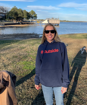 Load image into Gallery viewer, The Feel Goodie Hoodie - Navy & Vintage Red