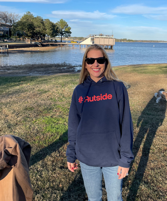 Load image into Gallery viewer, The Feel Goodie Hoodie - Navy &amp; Vintage Red
