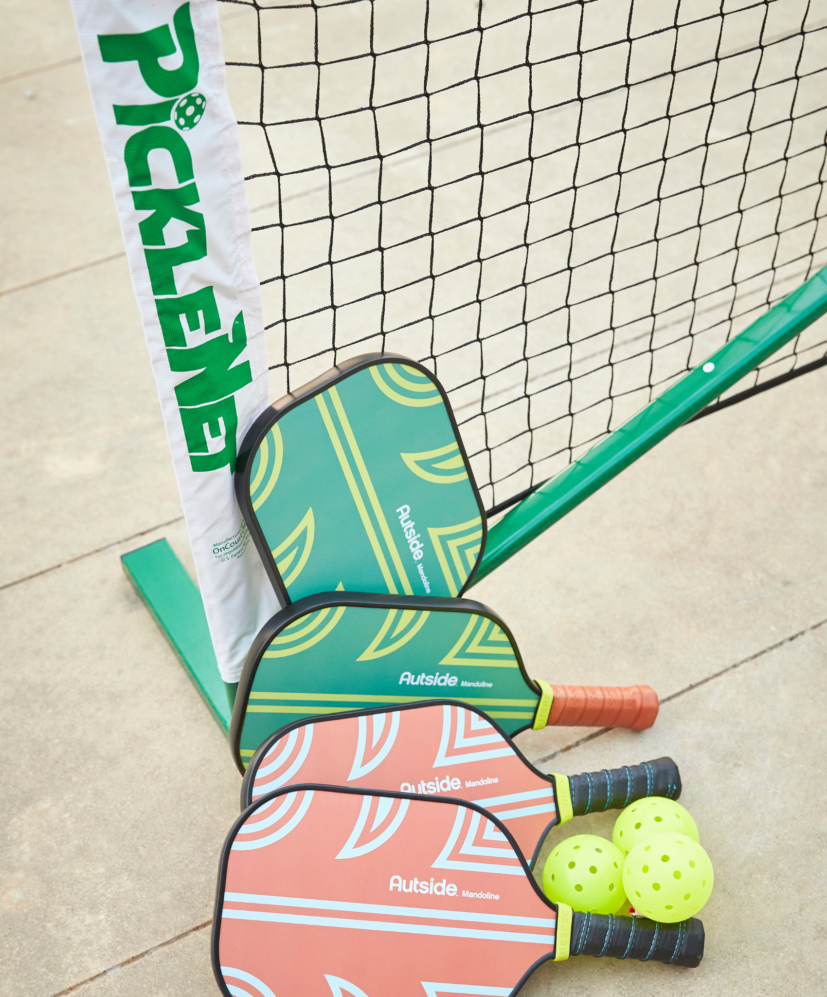 The Regulation Pickleball Bundle - 22ft Net, 4 Paddles, & Balls